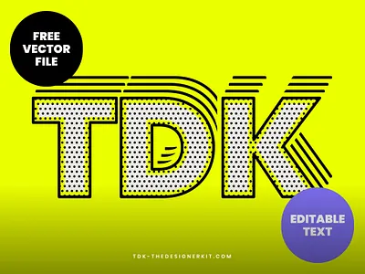 Retro Pop Art Text Effect (Free Vector) freebies