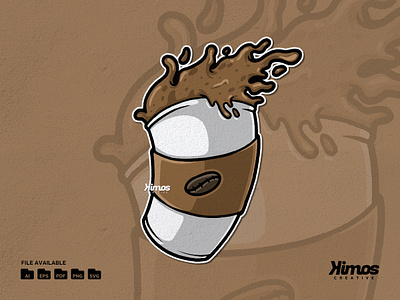 Coffee Cup Vector Illustration branding cafe character coffee coffee cup design drink graphic design hot illustration logo mascot ui ux vector