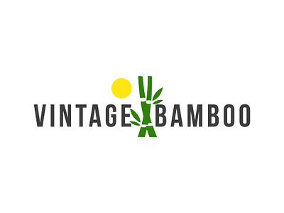 Vintage Branding bamboo stalk icon bamboo symbol logo bamboo theme design eco friendly branding eco products logo environmental branding green and yellow logo green living branding natural elements design nature inspired logo organic product logo sun and bamboo logo sustainable logo design vintage bamboo logo vintage branding