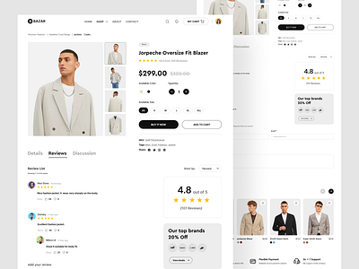 Product detail page design add to cart e commerce e commerce website ecommerce ecommerce website minimal design online store product design product page shop shop page shopify single product detail ui ux web design website design