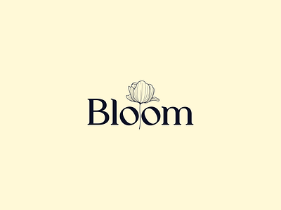 Font logo Bloom shop branding design graphic design illustration lettering logo typography vector