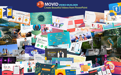 Movid Video Builder PowerPoint Template animation builder powerpoint social media template video