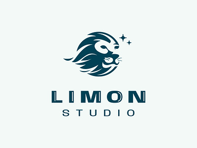 LIMON - Lion & Moon Logo | Animal Logo animal logo animal logo design branding creative logo dainogo lion lion logo logo logo design logo portfolio logofolio mark modern logo moon moon logo symbol wild animal wildlife