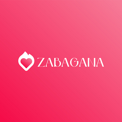 ZABAGANA logo fire gradient heart logo love pink romance sexshop