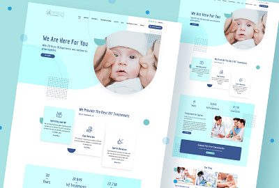 IVF Treatment graphic design ui website design