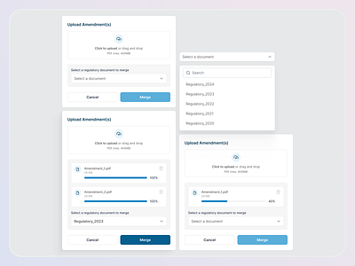 Upload Modals - SaaS branding button dashboard design graphic design illustration landing page logo modal saas ui ui design ui inspiration upload ux design