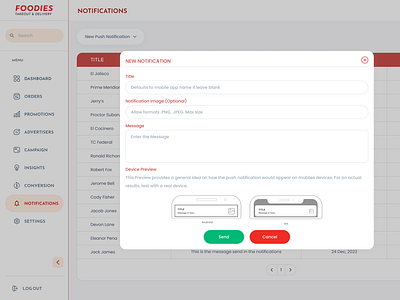 Push Notification craxinno craxinnotechnologies design figma design food food order foodies notification notification design notification ui notifications online food order order online ordering push notification ui uiux ux