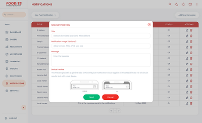 Push Notification craxinno craxinnotechnologies design figma design food food order foodies notification notification design notification ui notifications online food order order online ordering push notification ui uiux ux