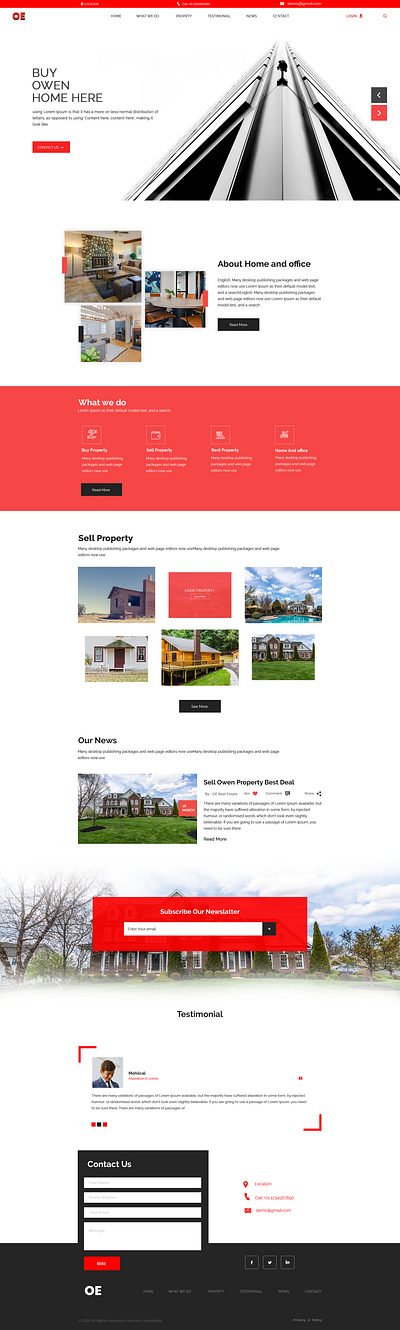 Real Estate Website graphic design real estate website ui