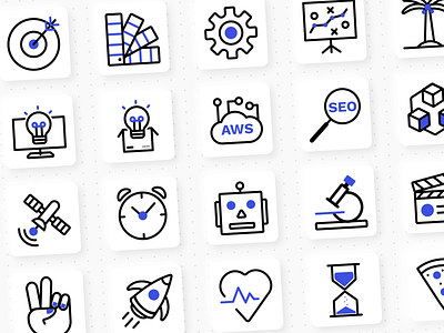 Icon Design - Design System 3d icons 3d icons design animated icons branding branding design color design system double color icons duotone icons grid icon icon design iconography icons icons branding icons design landing page navigation typography website icons