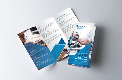 Servicing Trifold Brochure annual report bifold branding brochure company profile design graphic design illustration trifold