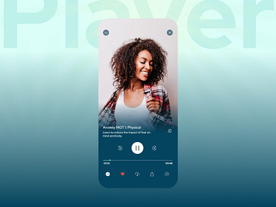 Move, Groove, Improve - Elevate Your Wellness Player Feature branding calm component feature meditate meditation mobile app mobile player player video player wellness wellness app