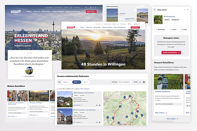 Hessen Tourismus Website design flat interface online ui ux website