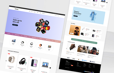 Ecommerce Home Page graphic design homepage ui