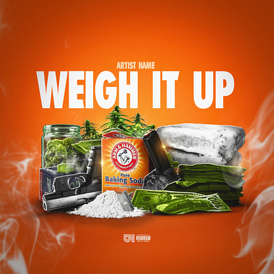 Weight It Up | Premade Mixtape Cover album cover album design cd cover graphic design hip hop money photo editing premade cover rap design