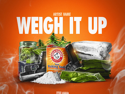 Weight It Up | Premade Mixtape Cover album cover album design cd cover graphic design hip hop money photo editing premade cover rap design