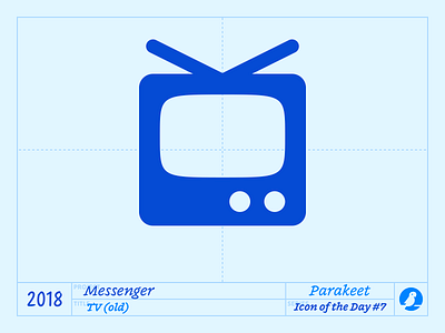 Icon of the Day #7 design glyph glyphs icon icons messenger retro television tv ui vector