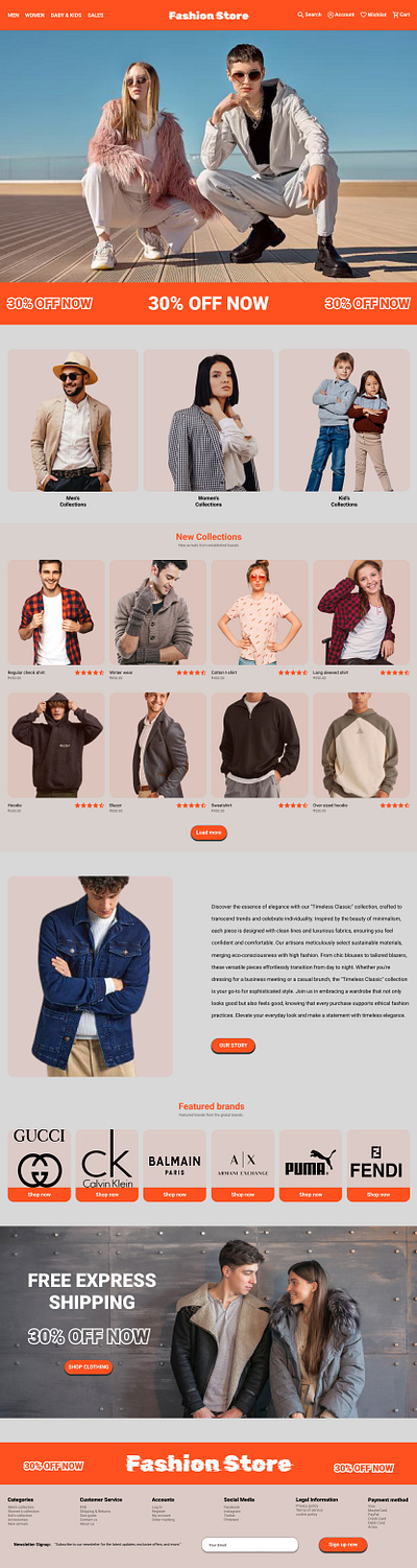 E-commerce Fashion Store Landing Page