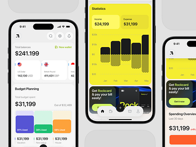 Rockpay® - Mobile version application dashboard design finance mobile mobile responsive responsive ui ui ux ui design uiuxdesign wallet