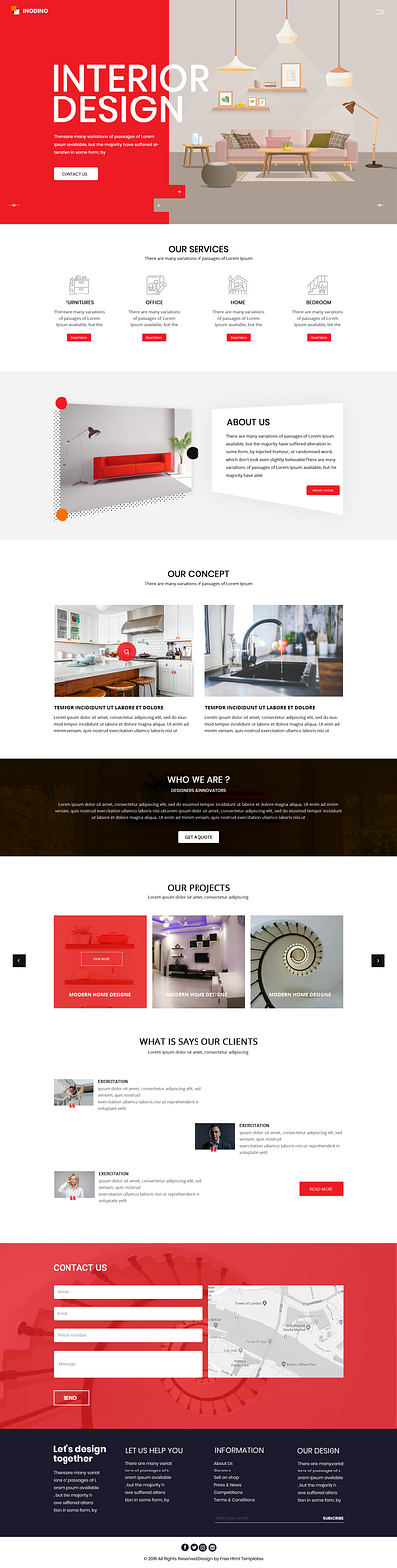 Interior Design Website graphic design interior design website ui