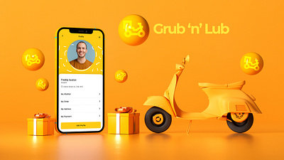 Grub 'n' Lub - Food Delivery Service app design branding design ui ux ux design