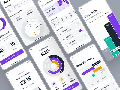 turing UI Kit: AI Smart Healthcare App | Sleep Tracker Monitor ai health companion ai health companion app ai healthcare app ai sleep app chart ui figma ui kit health metrics health metrics ui healthcare ui kit minimal purple sleep app sleep monitor app sleep monitor ui sleep tracker app sleep ui virtual care virtual care app virtual doctor app virtual health app