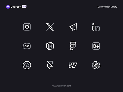 Social Media & Branding - Uxercon branding figma icon line icon ui uiux uxercon