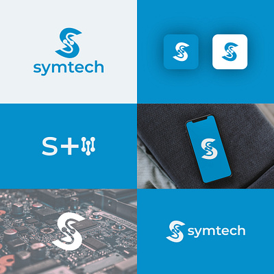 Symtech logo, S letter tech logo branding letters s logo logos s s logo technology