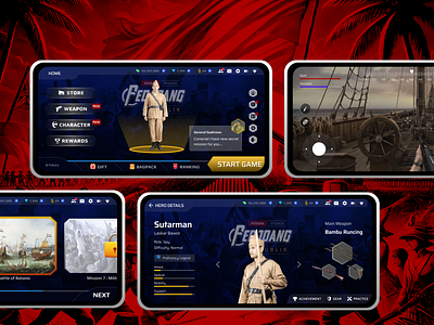 🎮 Introducing Pedjoang: A Tribute to Indonesian Heroes 🇮🇩 🎮 animation application battle blue character game game design gamification hut ri independence day indonesia indonesian level mobile mobile game profile pubg red rpg war