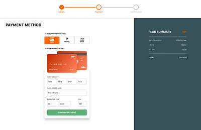 Daily UI 002: Credit Card Checkout ui