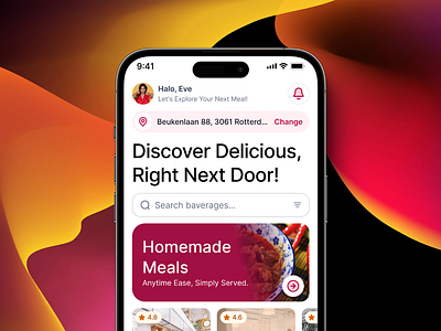 DeliverEATS - Food Delivery App responsive layout.