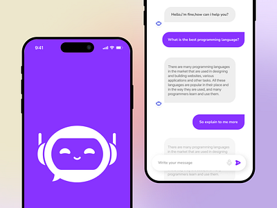 AI-Chat Bot ai android app apple bot chat design figma ios mobile ui ux