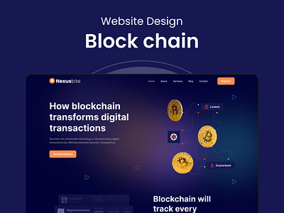 Blockchain crypto transaction website UI design blockchain blockchain website crypto cryptocurrency digital digital payment digital transaction ui design web design web ui website design