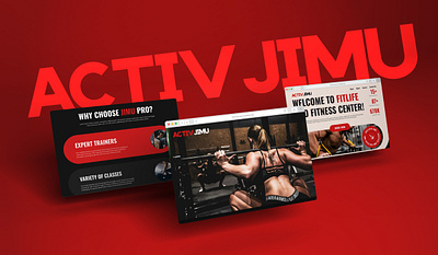 Activ Jimu branding design landing page ui ux ux design web design