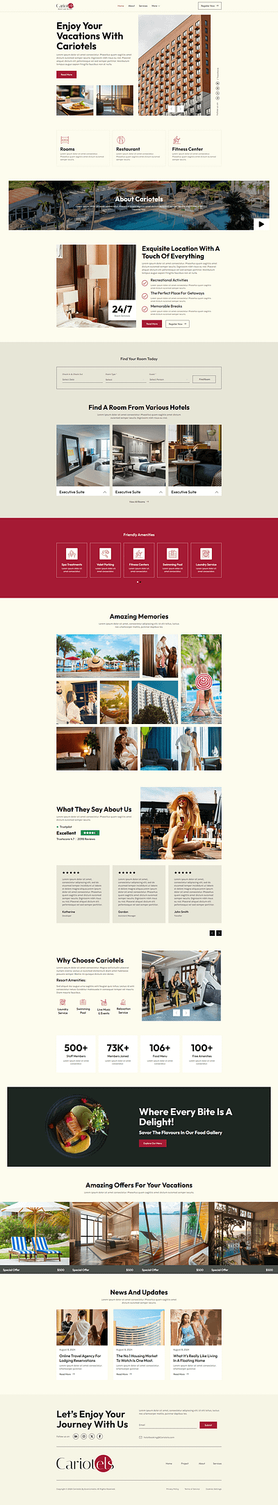 Cariotels – Luxury Hotel & Resort Elementor Template Kit villa