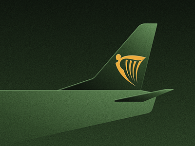 Ryanair Rebrand Illustration airline airplane branding editorial elegance elegant environmental gold green illustration irish logo luxury minimal plane rebrand ryanair strategy tech vintage