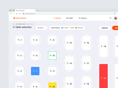 Flavor Bloom - Restaurant POS checkout dashboard floor food kiosk menu order point of sale pos pos design pos system product design restaurant saas saas dashboard ui uiux ux web design website