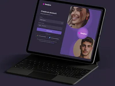 Dating app Sign up - Dark screen appdesign datingapp login mobileapp onboarding signup tablet