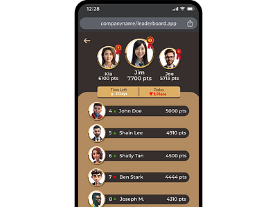 Leaderboard branding design engagement gamification gamification system graphic design illustration leaderboard leaderboard system ui ux vouchermatic