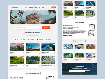 Travel Website UI Design design travel travel website ui ui website ui design