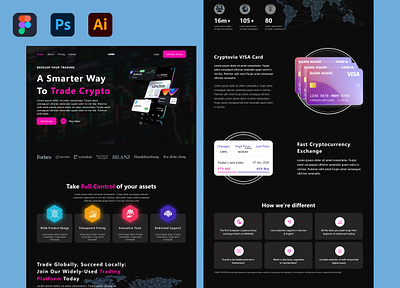 Trading Website Design figma landing page design prototyping ui ui design ux ux design website