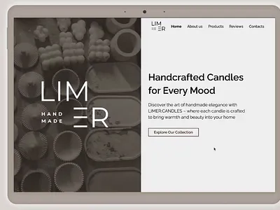 Multi-Page Candle Website | UX/UI Design animation branding e commerce design eco friendly design handcrafted candles minimalist design modern design multi page website ui uxui design web design