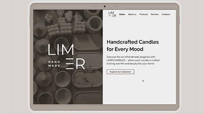 Multi-Page Candle Website | UX/UI Design animation branding e commerce design eco friendly design handcrafted candles minimalist design modern design multi page website ui uxui design web design