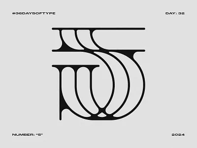 36 days of type - 2024 - Number 5 36 days 36 days 5 36 days of type 36 days of type 5 36 days of type challenge 36 dot 5 5 number display font graphic graphic design lettering number number 5 numbers type typeface typo typography vector
