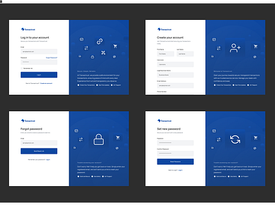 Simple Authentication Flow design desktop escrow escrow service figma forgot paswword forgotpassword login login page loginpage reset password resetpassword signup signup page signuppage ui ux web