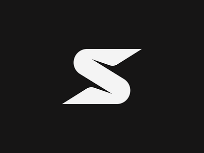 S Sports Logo app athletic black bold brand branding bw dynamic icon letter s logo minimal movement powerful s sharp simple speed sports white