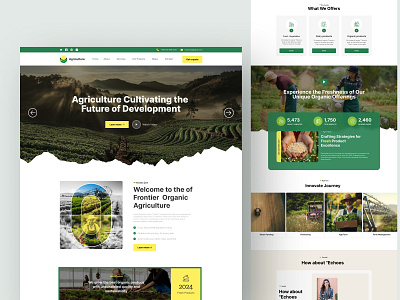 Smart Agriculture Web Interface agricultureui agritech croptracking digitalfarming farmdashboard farmdata farmmanagement innovativedesign landingpagedesigne modernfarmingui smartagriculture sustainablefarming techforfarmers ui uidesigne uiux uiuxdesign ux uxdesigne webdesign