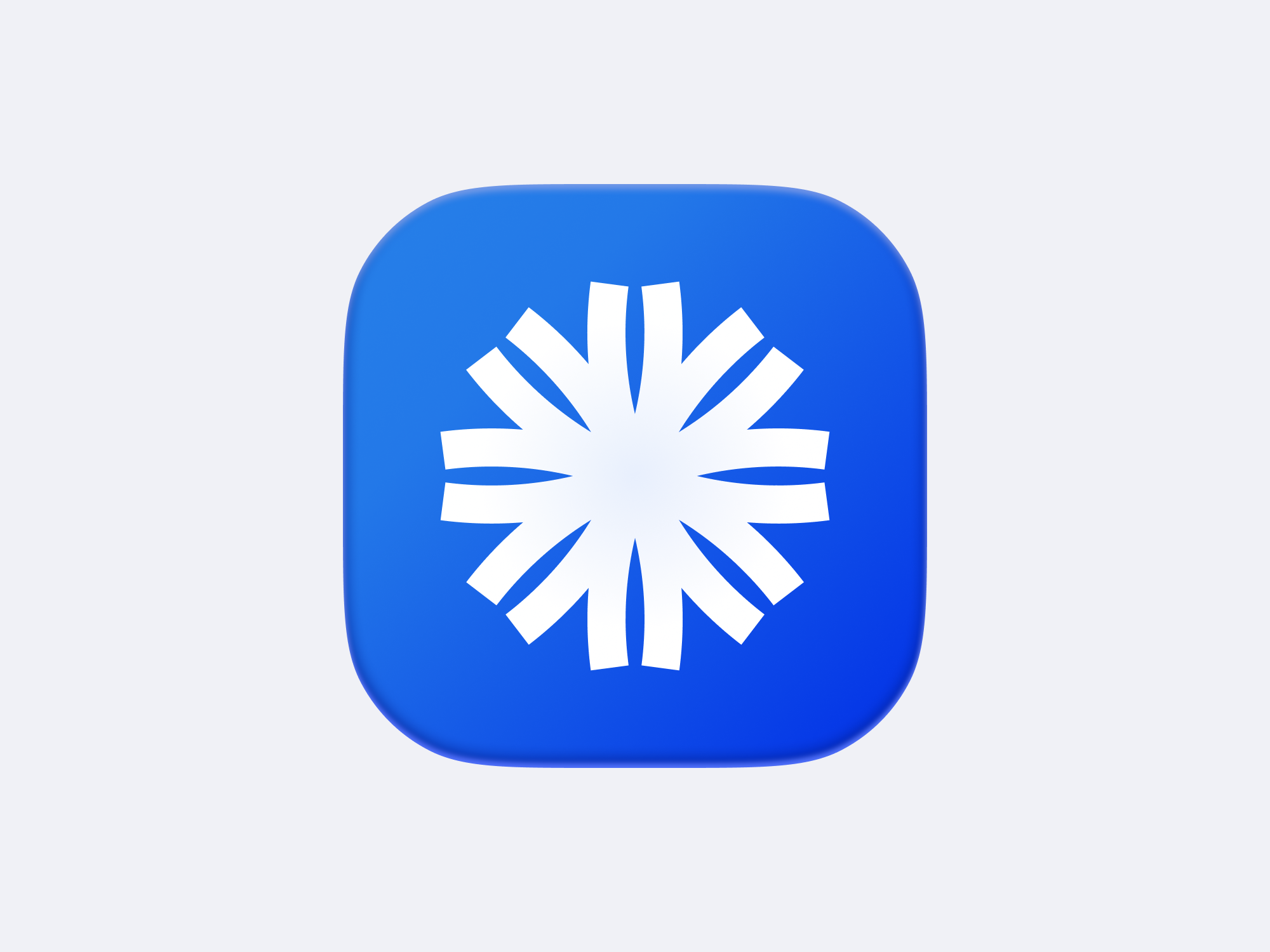 Snowflake Logo abstract app blue branding clean geometric icon iconic innovation logo mark minimal modern saas simple snowflake star symbol symmetry tech