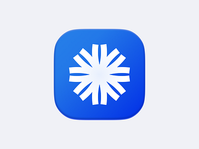 Snowflake Logo abstract app blue branding clean geometric icon iconic innovation logo mark minimal modern saas simple snowflake star symbol symmetry tech