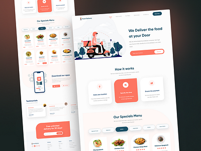 Food Delivery App 3d animation graphic design ui